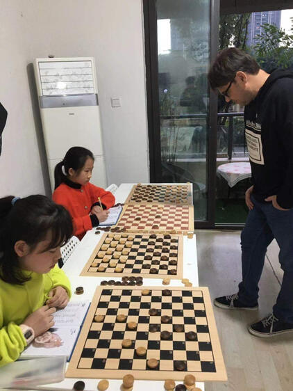 Simultaneal Draughts clinic, Chongqing, China.