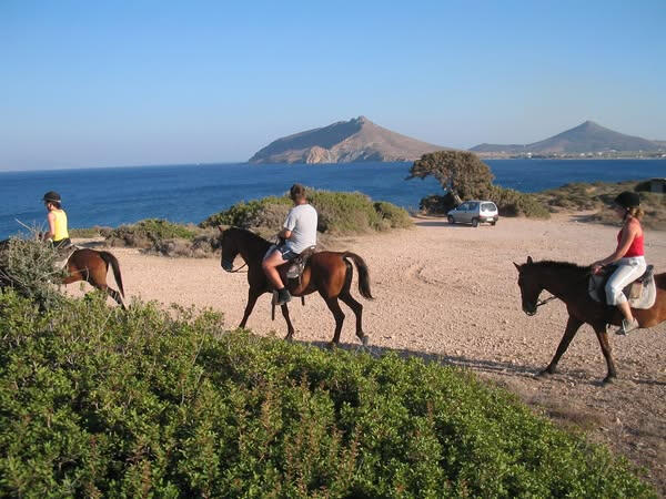 Horse riding, Paros, Greece.